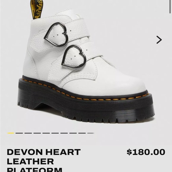 Dr. Martens Shoes - Dr. Martens Devon Heart Leather Platform Boots